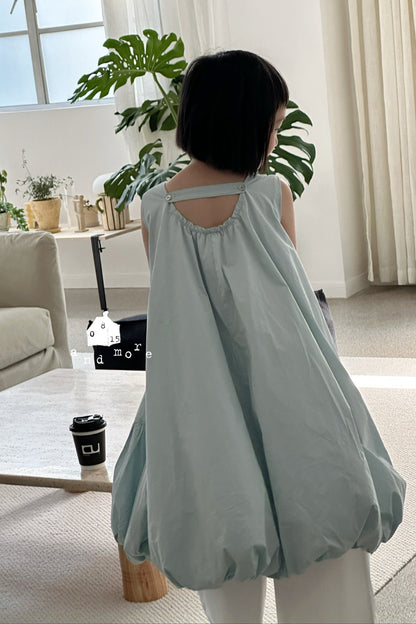 上衣 - 藍泡泡裙