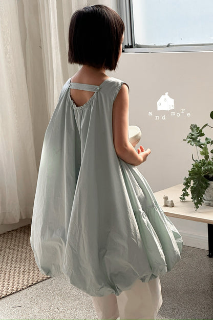 上衣 - 藍泡泡裙