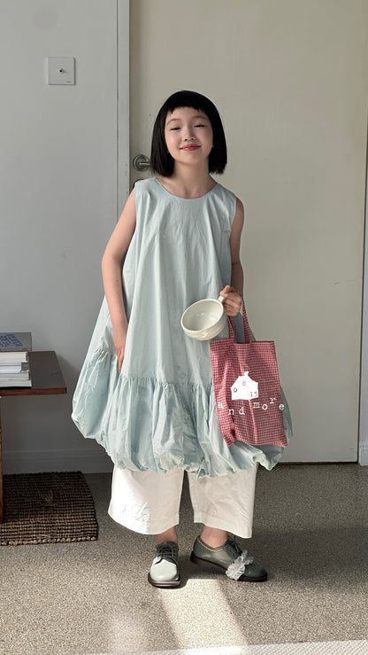 上衣 - 藍泡泡裙