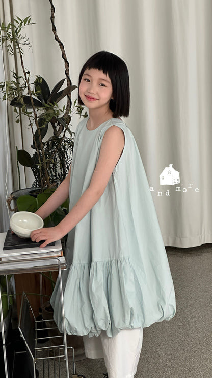 上衣 - 藍泡泡裙