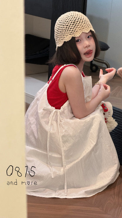 白吊帶裙