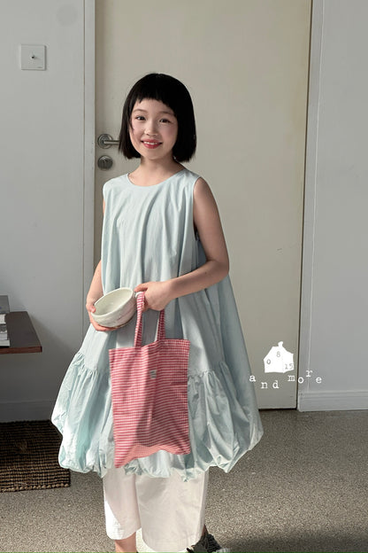 上衣 - 藍泡泡裙