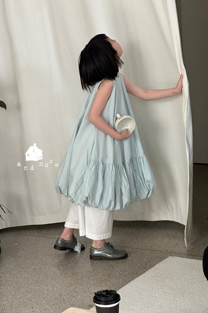 上衣 - 藍泡泡裙